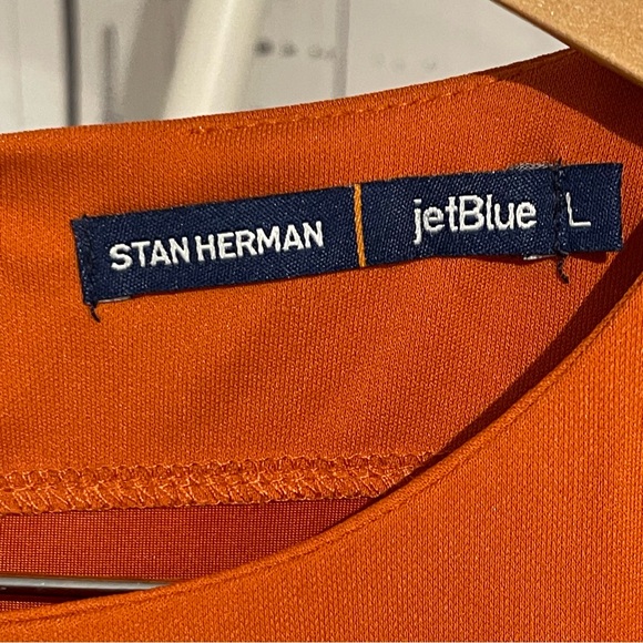 Stan Herman Jet Blue Orange Tunic Uniform Sz L Preowned - Picture 3 of 11